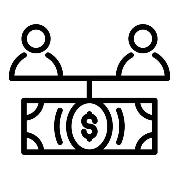 Dinheiro conectar ícone, estilo esboço —  Vetores de Stock