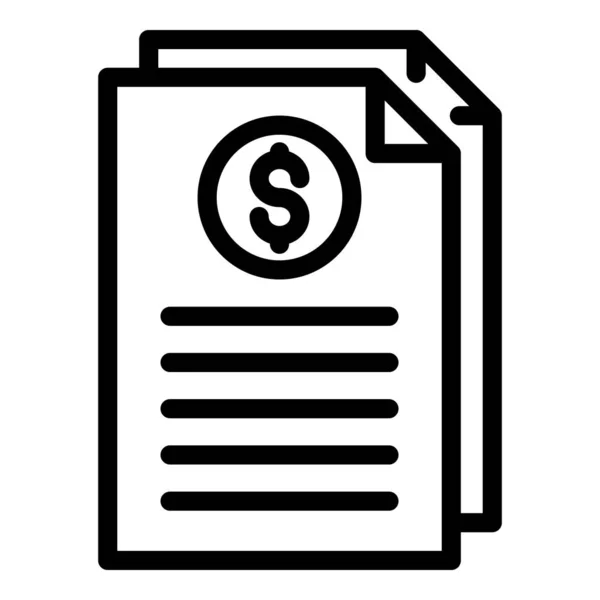 Finansieringspapper ikon, skiss stil — Stock vektor