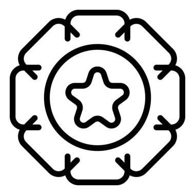 Yıldız amblemi simgesi, özet biçimi