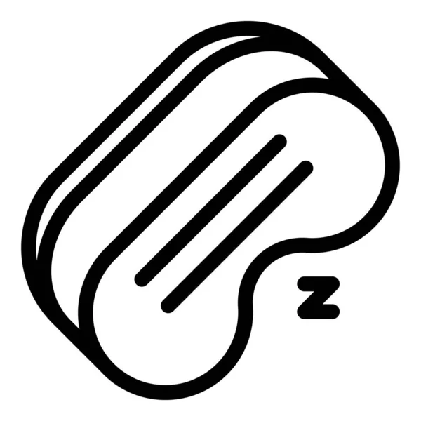 Trip mask sleep icon, outline style — 스톡 벡터