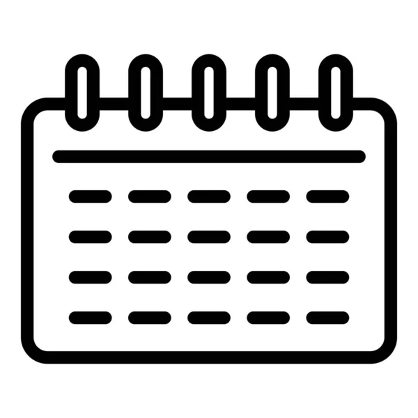 Office calendar icon, outline style — Stock Vector