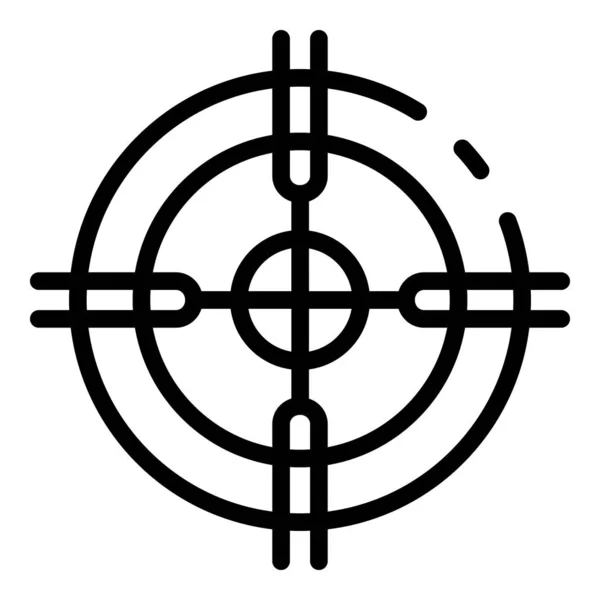 Ai target icon, outline style — 스톡 벡터