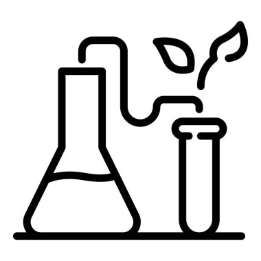 Matara ve test tübü simgesi, özet biçimi