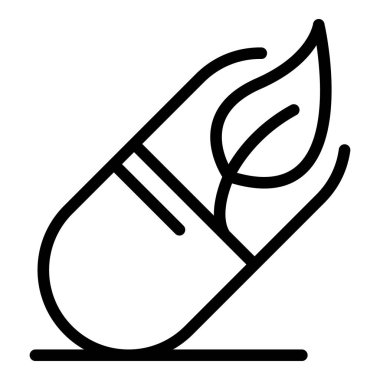 Hap ve yaprak simgesi, taslak biçimi