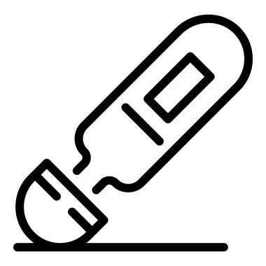 Elektronik termometre simgesi, anahat stili