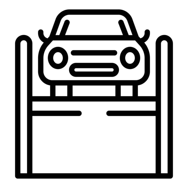 Icono del coche del elevador, estilo del esquema — Archivo Imágenes Vectoriales