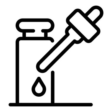 Pipet simgesi olan şişe, özet biçimi