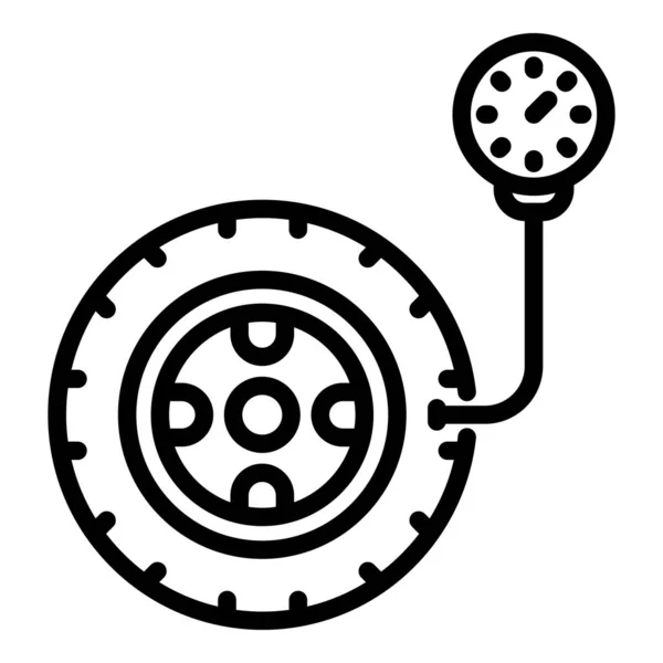 Tire tread indicator icon, outline style — 스톡 벡터