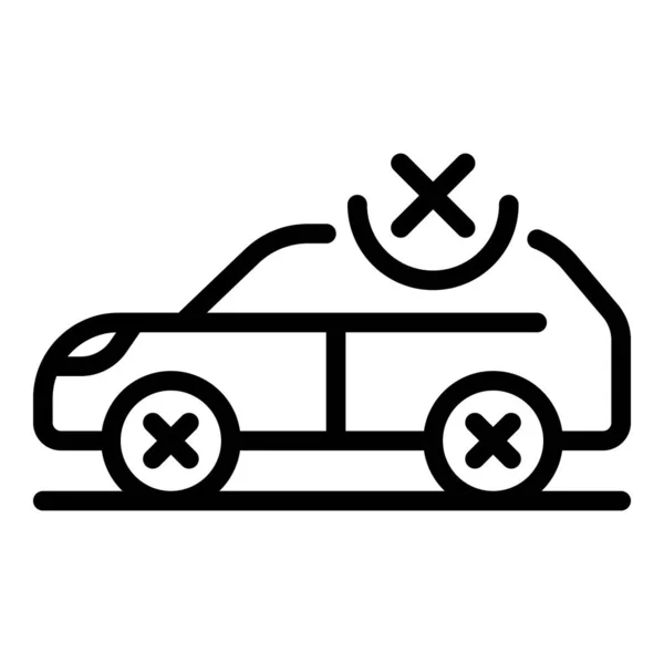 Ícone de fechamento de carro e ícone, estilo de contorno — Vetor de Stock