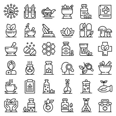 Beden terapisi simgeleri seti, ana hat biçimi