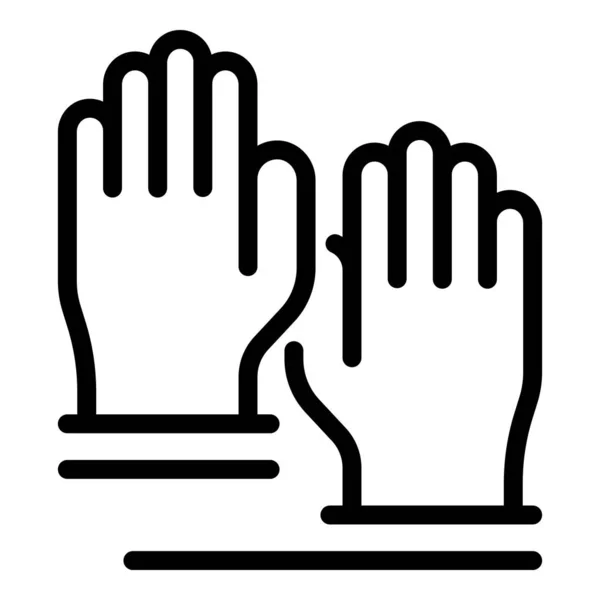 Handen pictogram, omtrek stijl — Stockvector