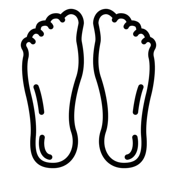 Feet icon, outline style — Stock Vector
