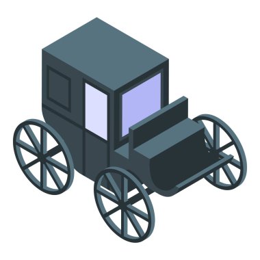 Siyah brougham simgesi, izometrik stil