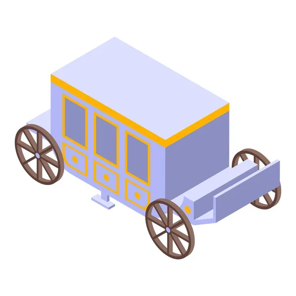 Vintage brougham icon, isometric style — 스톡 벡터