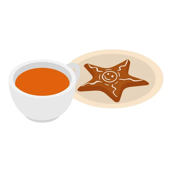 Ikona deseru piernika w stylu izometrycznym — Wektor stockowy