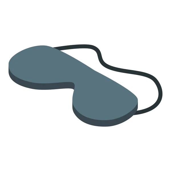 Black sleeping mask icon, isometric style — 스톡 벡터