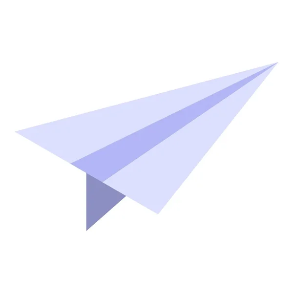 Kağıt uçak simgesi, biyometrik stil — Stok Vektör