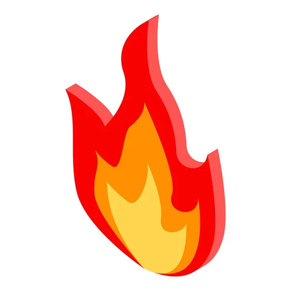 Campfire icon, isometric style — Stock Vector