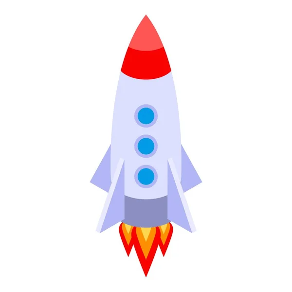 Startup-Rakete Symbol, isometrischer Stil — Stockvektor