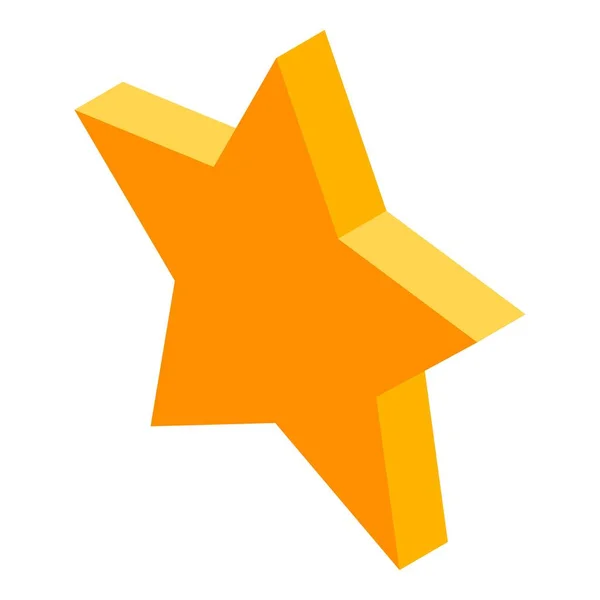Gold Star Icon, isometrisk stil — Stock vektor