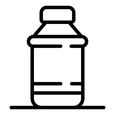 Plastik tıbbi şişe simgesi, taslak biçimi