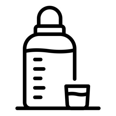 Şurup plastik şişe simgesi, taslak biçimi