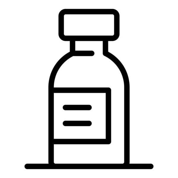 Icono de jarabe de dosificación, estilo de esquema — Vector de stock