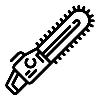 Petrol zinciri testeresi simgesi, taslak biçimi