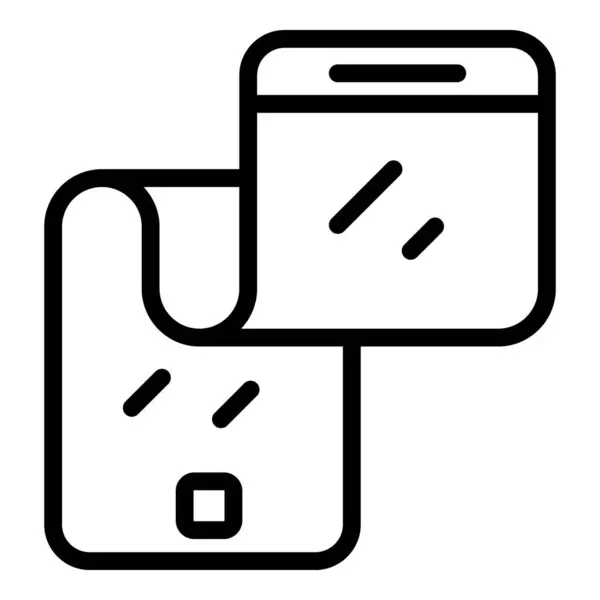 Framtida flex telefon ikon, skissera stil — Stock vektor