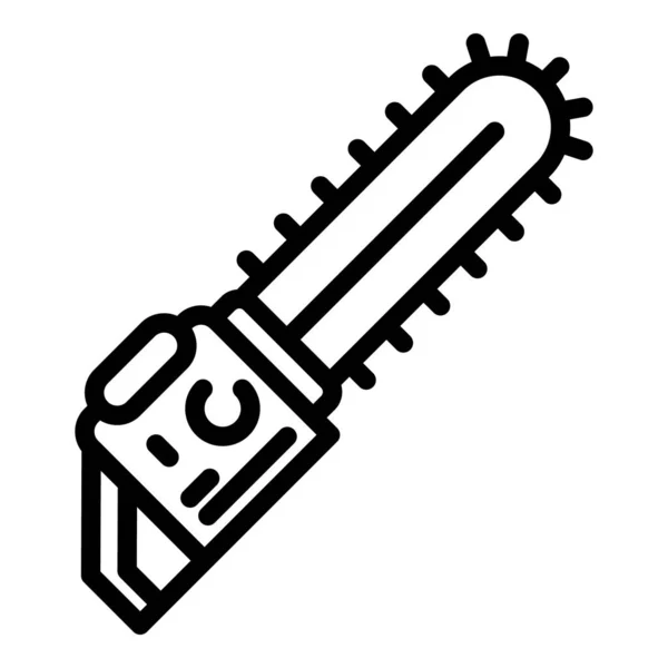 Home chainsaw icon, outline style — 스톡 벡터