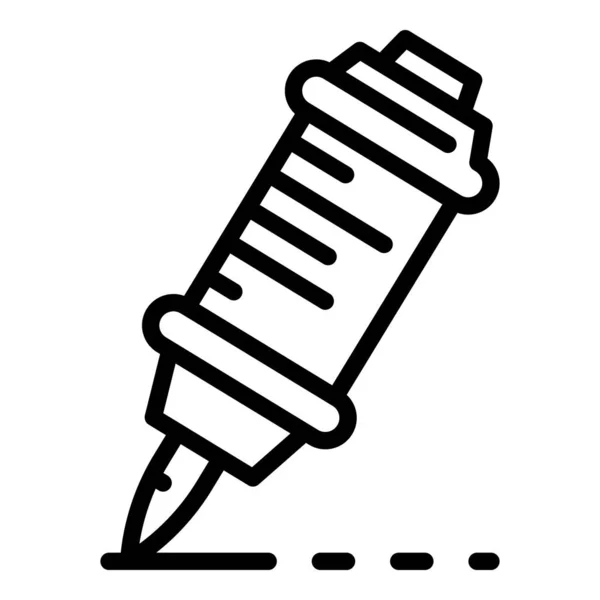 Tattoo syringe icon, outline style — 스톡 벡터