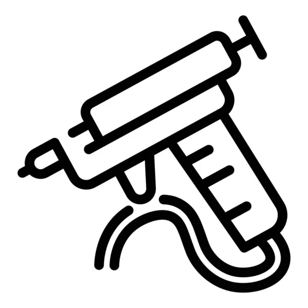 Tetování pracovní zbraň ikona, obrys styl — Stockový vektor