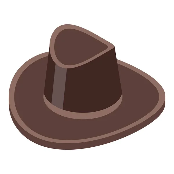 Икона ковбойской шляпы, изометрический стиль — стоковый вектор
