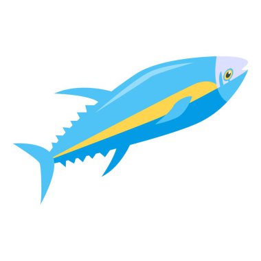 Tuna fish icon, isometric style
