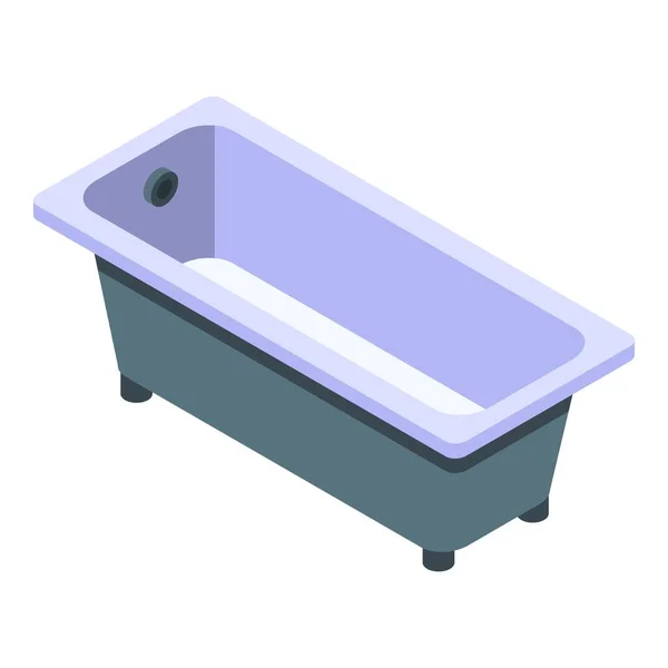 Classic bathtub icon, isometric style — Stock vektor