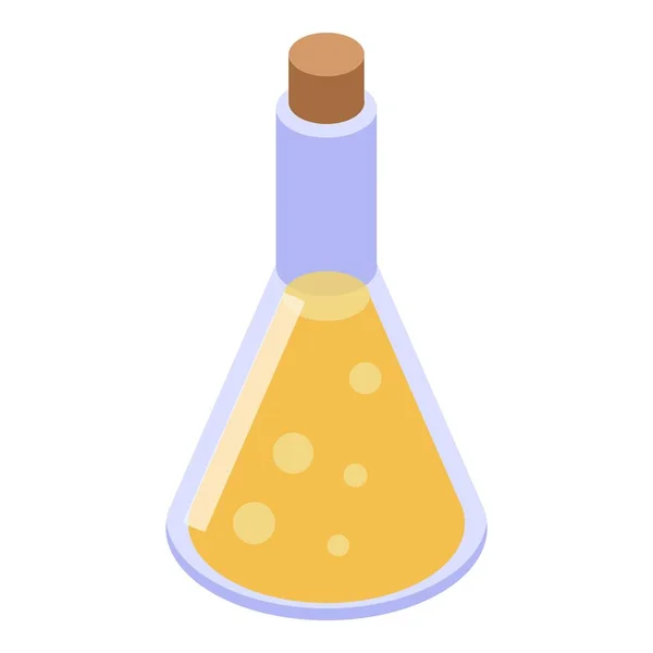 Flask potion icon, isometric style — ストックベクタ