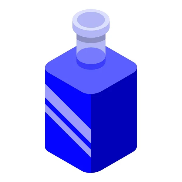 Blue bottle potion icon, isometric style — Stock Vector