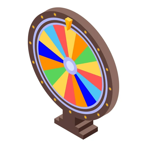 Fortune wheel icon, isometric style — Stock Vector
