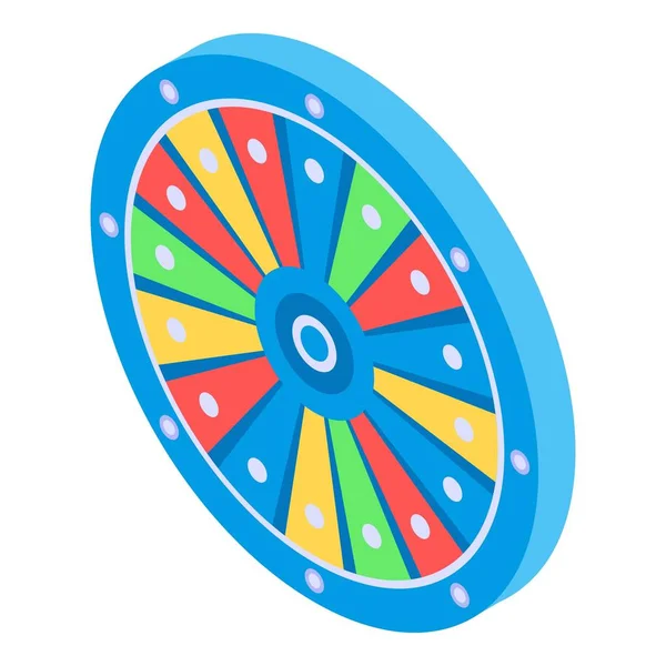Tv lucky wheel icon, isometric style — Stock Vector