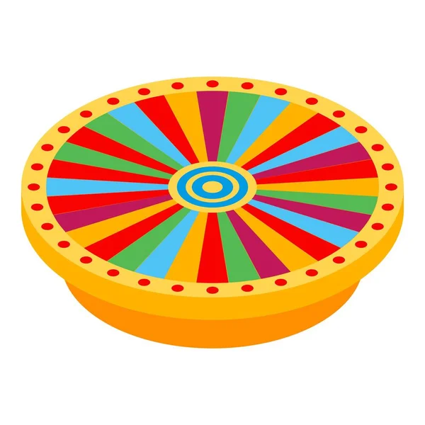 Play lucky wheel icon, isometric style — Stock Vector