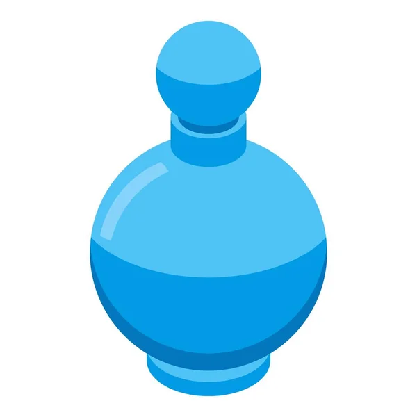 Glass perfume bottle icon, isometric style — Stock Vector