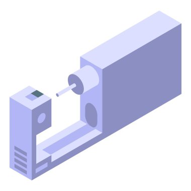 Piercing tool icon, isometric style