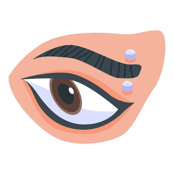 Eyebrow piercing icon, isometric style — Stock Vector