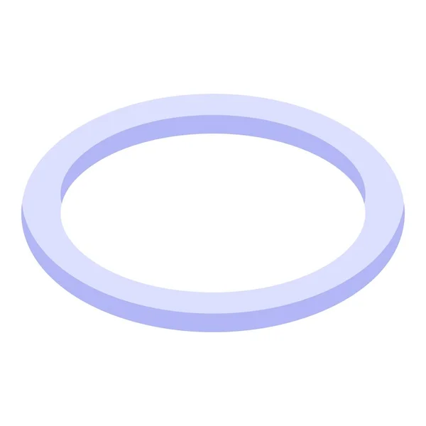 Circle piercing icon, isometric style — Stok Vektör