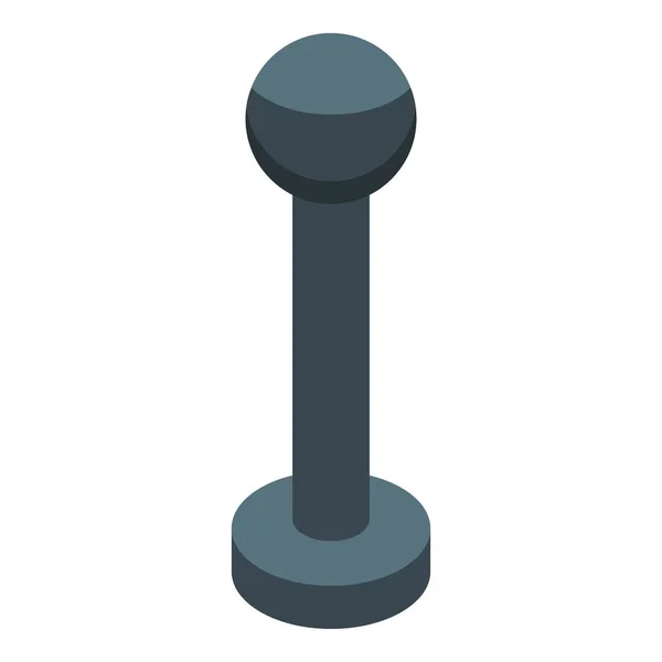 Black piercing icon, isometric style — 图库矢量图片