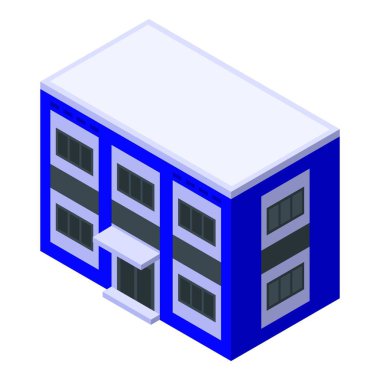 Police office icon, isometric style