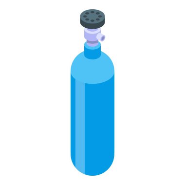 Anesthesia bottle icon, isometric style