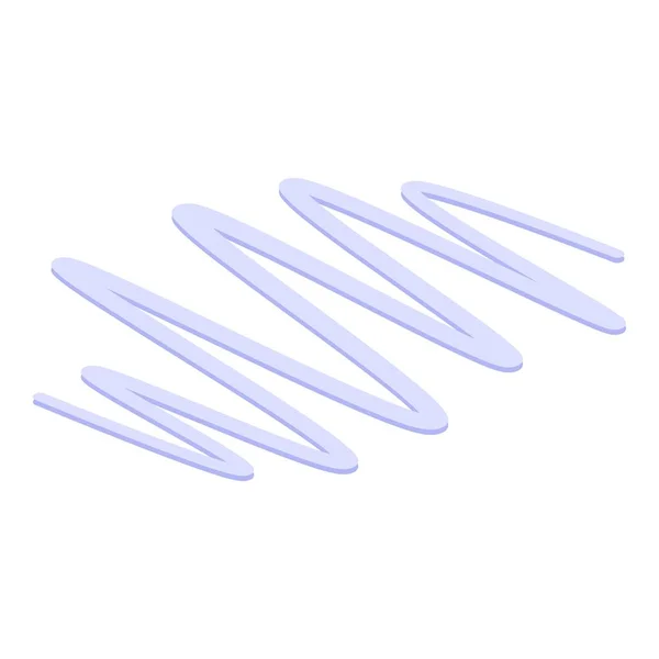 Parasite white worm icon, isometric style — ストックベクタ