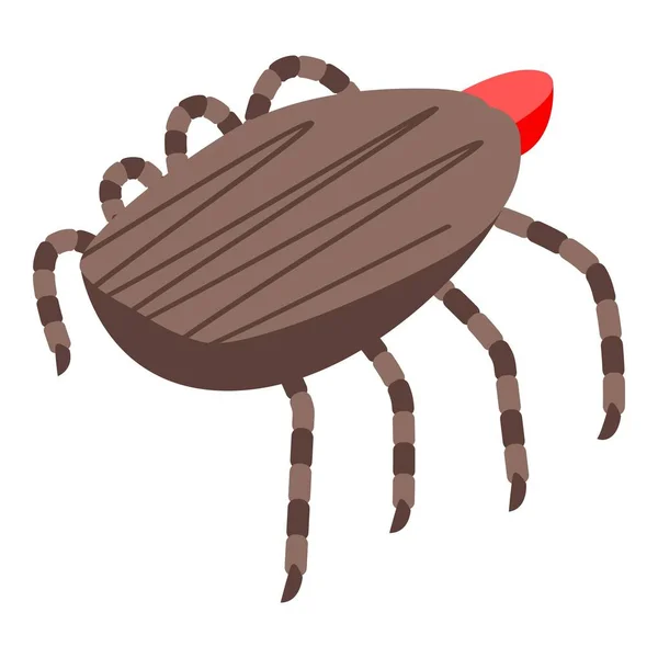 Parasiet bug icoon, isometrische stijl — Stockvector