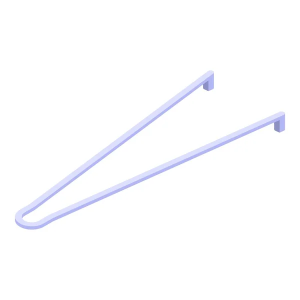 Metal forceps icon, isometric style — 图库矢量图片